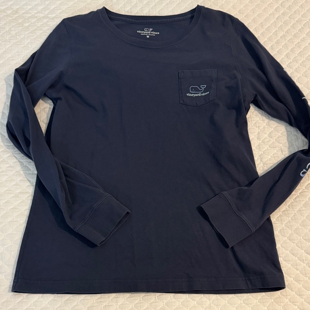Vineyard Vines Classic Navy Long Sleeve Tee